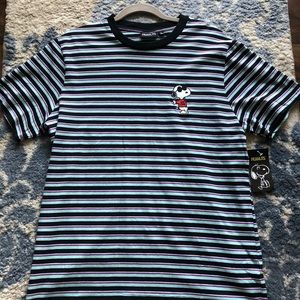 Stripped Snoopy T Shirt